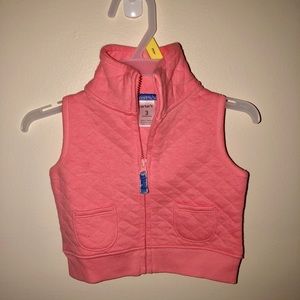 Baby girl pink vest .